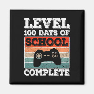 Level 100 Days Of School Complete Gamer Boys Video Magnet