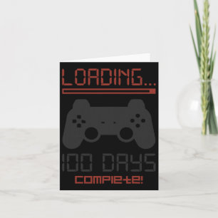 Level 100 Days Of School Complete Gamer Video Game Card
