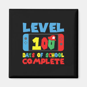 Level 100 Days Of School Complete Gamer Video Game Magnet
