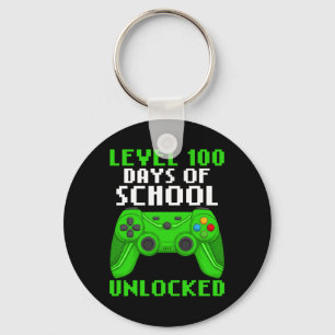 Level 100 Days Of School Completed Gaming Controll Key Ring