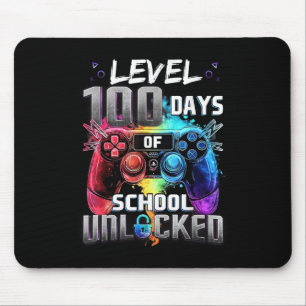 Level 100 Days Of School Unlocked Boys 100th Day O Mouse Pad
