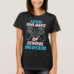 Level 100 Days Of School Unlocked Boys 100th Day O T-Shirt