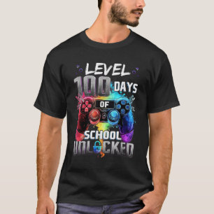 Level 100 Days Of School Unlocked Boys 100th Day O T-Shirt