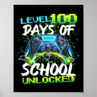 Level 100 Days Of School Unlocked Gamer Boy Girl V