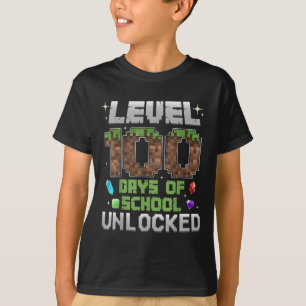 Level 100 Days Of School Unlocked Gamer Boy Kids 1 T-Shirt