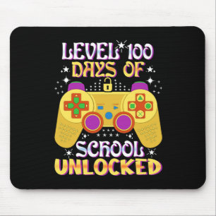 Level 100 Days Of School Unlocked Gamer Fun  Mouse Pad