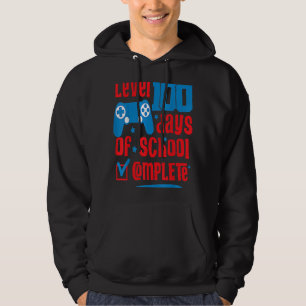 Level 100 Days Of School Unlocked Gamer Video Game Hoodie