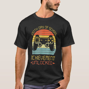 Level 100 Days Of School Unlocked Gamer Video Game T-Shirt