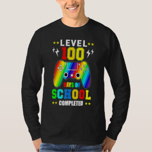 Level 100 Days Of School Unlocked Gamer Video Game T-Shirt