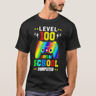 Level 100 Days Of School Unlocked Gamer Video Game T-Shirt