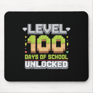 Level 100 Days Of School Unlocked Gaming Pixel 100 Mouse Pad
