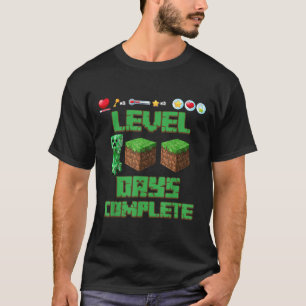 Level 100 Days Of School Unlocked Gaming Pixel 100 T-Shirt