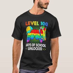 Level 100 Days Of School Unlocked Poppin Video Gam T-Shirt