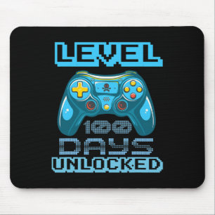 Level 100 Days Of School Unlocked Video Game Boys Mouse Pad