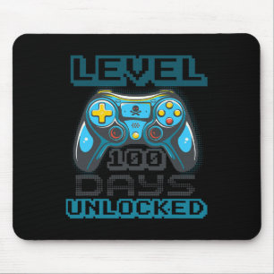 Level 100 Days Of School Unlocked Video Game Boys  Mouse Pad