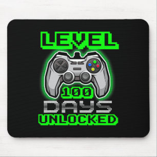 Level 100 Days Of School Unlocked Video Game Boys Mouse Pad