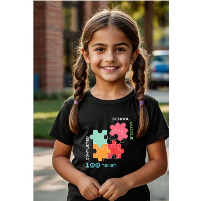 Level 100 Puzzle Masterpiece Kids Fun & Stylish T-Shirt (Creator Uploaded)