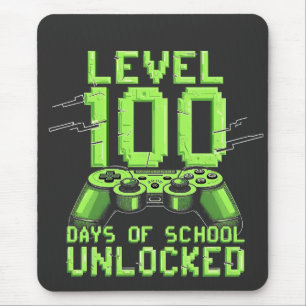 Level 100th Days of School Unlocked Gaming School Mouse Pad