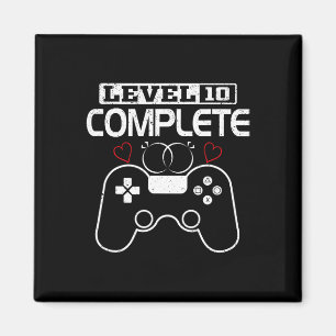 Level 10 Complete 10 Years Wedding Anniversary Vid Magnet