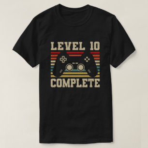 Level 10 Complete 10th Anniversary Video Gamer T-Shirt