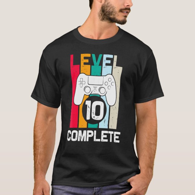 Level 10 Complete 10th Year Anniversary Wedding Fo T-Shirt (Front)