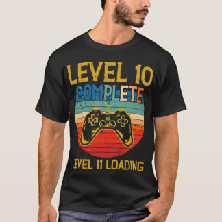 Level 10 Complete Gamer Anniversary Level 11 Years T-Shirt
