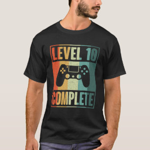 Level 10 Complete Video Gamer - 10Th Wedding Anive T-Shirt