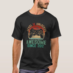 Level 10 Unlocked 10Th Bday Boy Kids Awesome 2012 T-Shirt