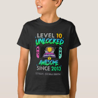 Level 10 Unlocked 10th Birthday 10 Year Old Boy