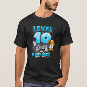Level 10 Unlocked 10th Birthday Funny Gamer Gift T-Shirt