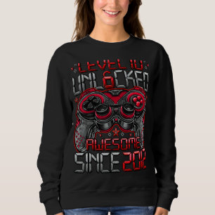 Level 10 Unlocked Awesome Since 2012 10th Birthday Sweatshirt