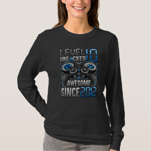 Level 10 Unlocked Awesome Since 2012 10th Birthday T-Shirt