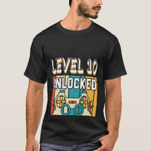 Level 10 Unlocked Awesome Since 2012 10th Birthday T-Shirt