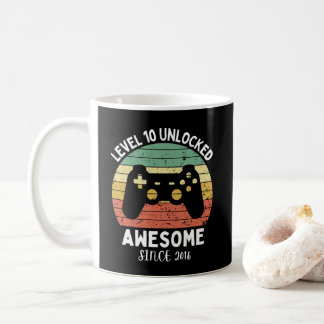 level 10 unlocked awesome since 2016 coffee mug