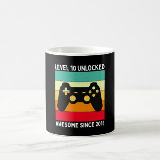 level 10 unlocked awesome since 2016 coffee mug