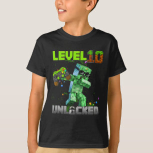 Level 10 Unlocked - Birthday Boy Pixel Gamer 10th  T-Shirt