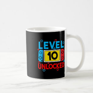 Level 10 Unlocked Gamer 10th Birthday Video Game B Coffee Mug