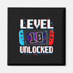 Level 10 Unlocked Gamer Boys 10th Birthday Gifts V Magnet