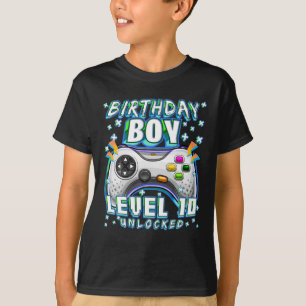Level 10 Unlocked Video Game 10th Birthday Gamer T-Shirt