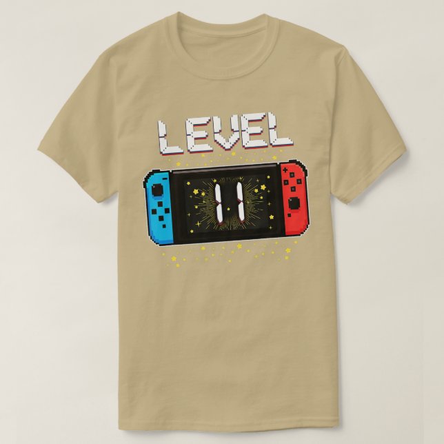 Level 11 Birthday Gaming 11 Year Old Video Games G T-Shirt (Design Front)