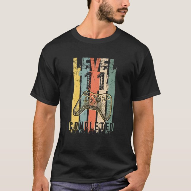 Level 11 Completed Video Gamer 11Th Wedding Comple T-Shirt (Front)