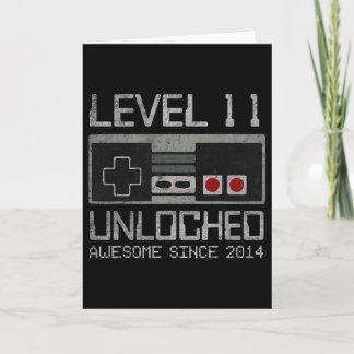 Level 11 Unlocked 11th Birthday 11 Year Old Video Card