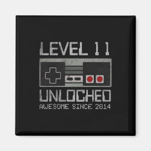 Level 11 Unlocked 11th Birthday 11 Year Old Video  Magnet