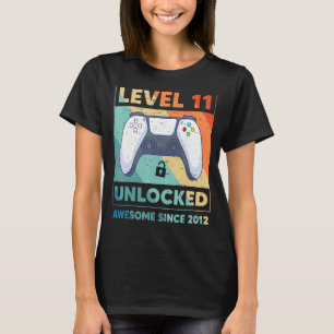 Level 11 Unlocked 11th Birthday Girls Boys Since T-Shirt