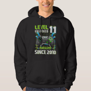 Level 11 Unlocked Awesome 2010 Video Game 11th Bir Hoodie