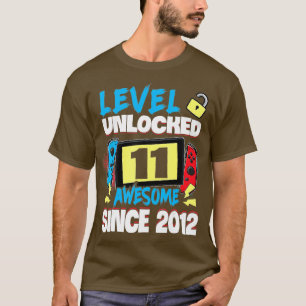 Level 11 Unlocked Awesome 2012 Video Game 11th Bir T-Shirt