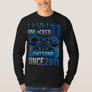 Level 11 Unlocked Awesome Since 2011 11th Birthday T-Shirt