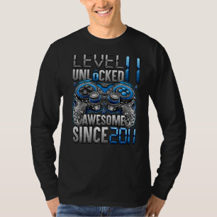 Level 11 Unlocked Awesome Since 2011 11th Birthday T-Shirt