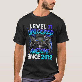 Level 11 Unlocked Awesome Since 2012 11th Birthday T-Shirt