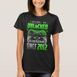 Level 11 Unlocked Awesome Since 2012 11th Birthday T-Shirt